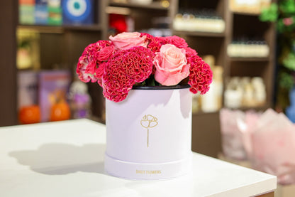 Flowers in a box - Candy Cane Chic
