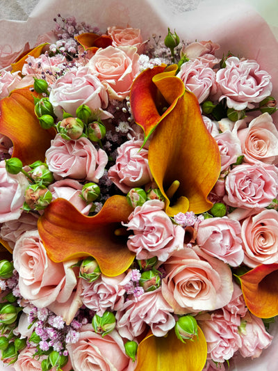 Blushing Fall Flowers bouquet detail Daily Flowers