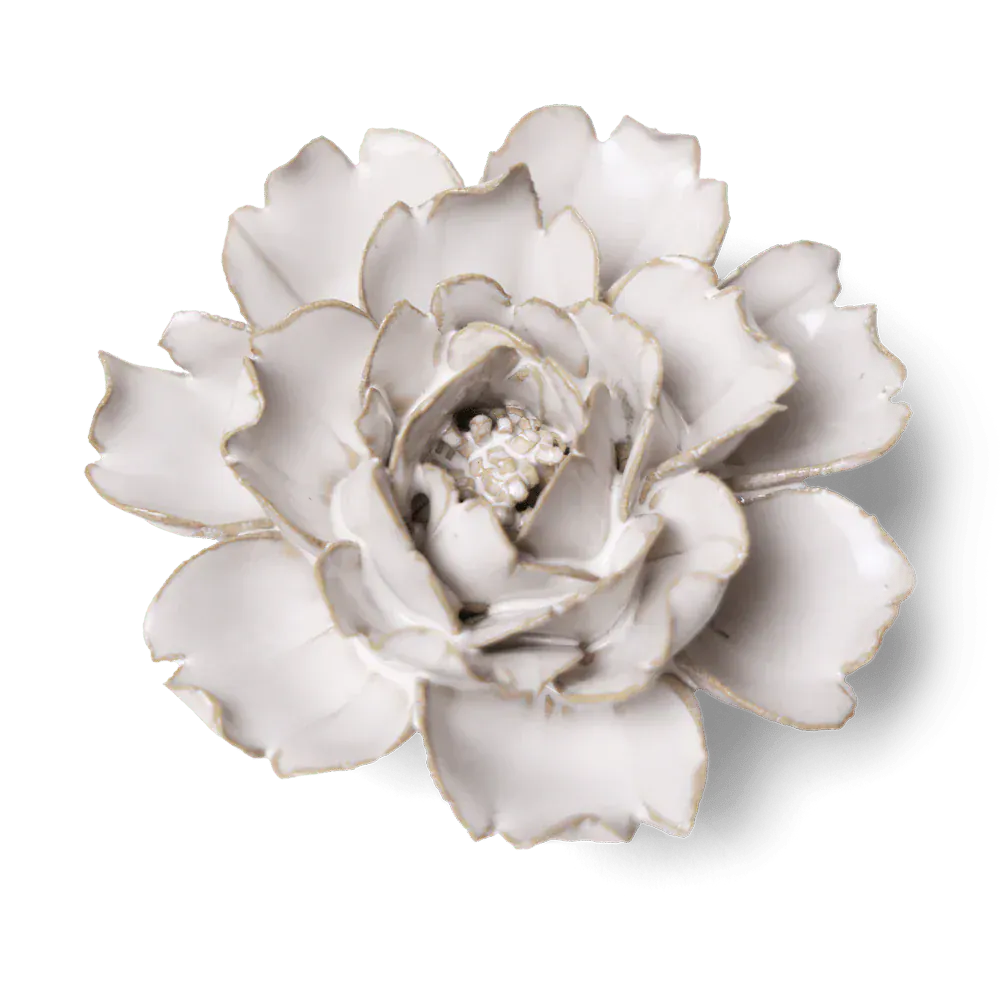 Ceramic flowers - Ivory Rose