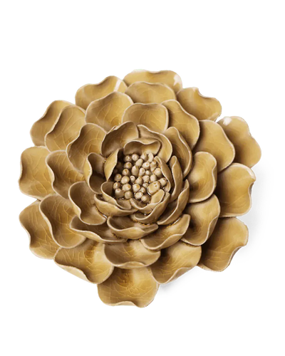 Caramel Charm Peony ceramic flower