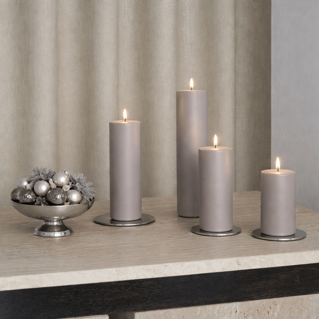 Pillar Candle - Zinc Pearl