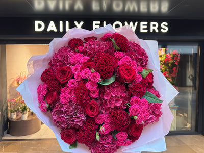 Chic Cherry Queen bouquet Daily Flowers Amsterdam