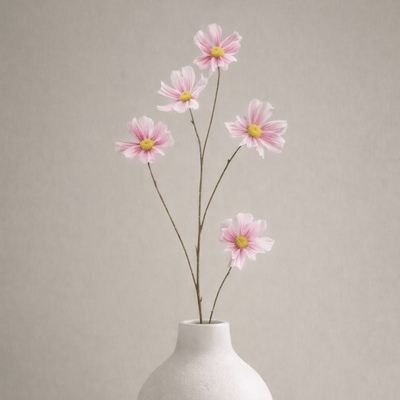 Artificial cosmos branch close-up