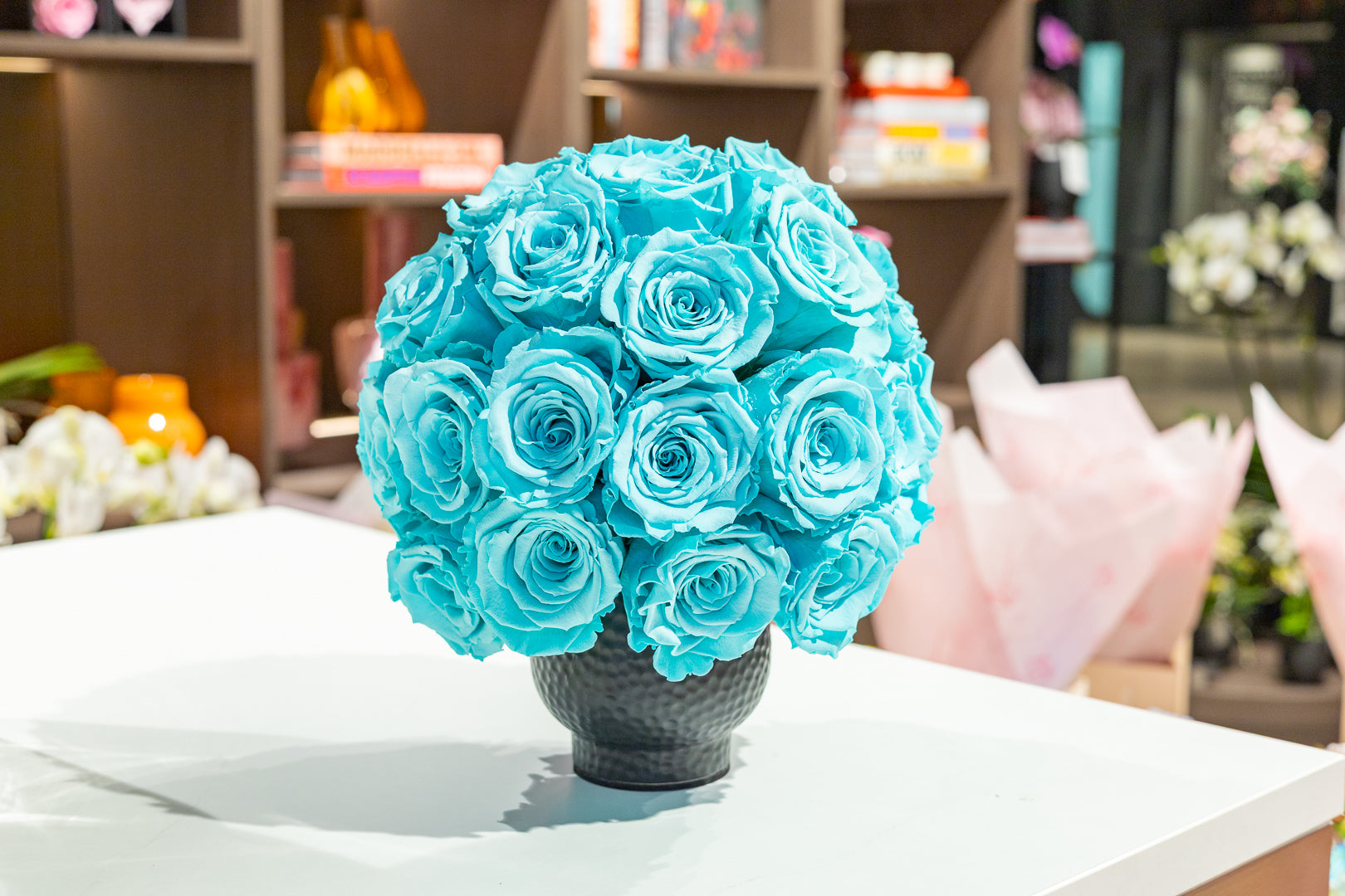 Petit Houdbare Rozen Schaal - Houdbare Rozen - Tiffany Blauw
