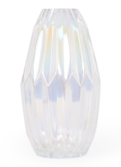 Vase folds glass luster - M