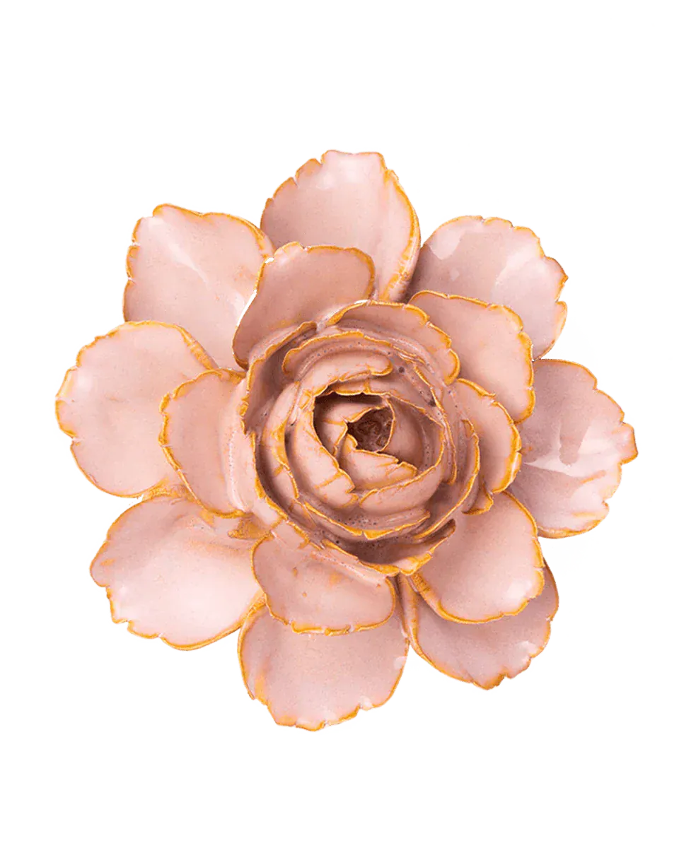 Ceramic flowers - Rose Pink Camellia