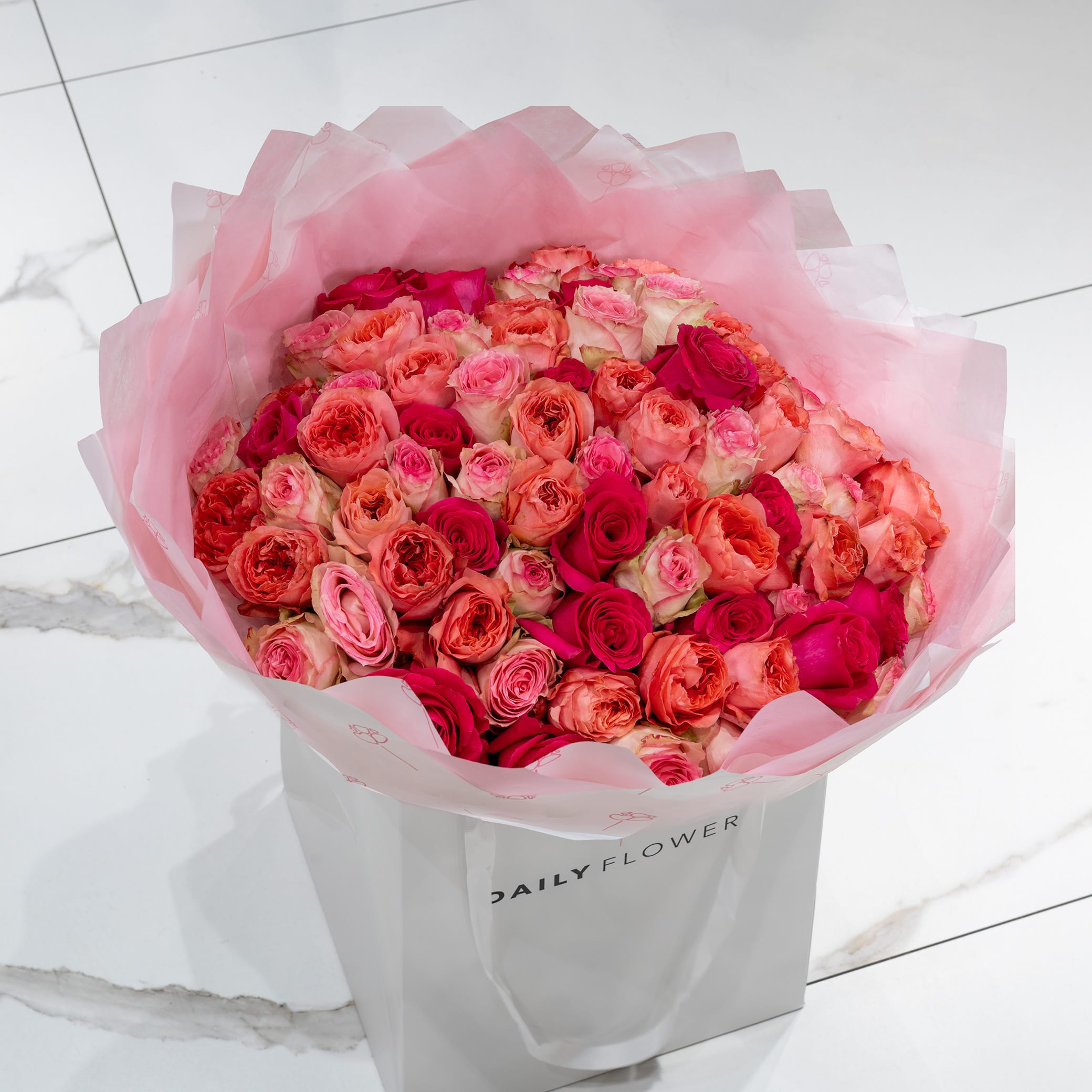 Warm Pink Roses Mix  - Kies je hoeveelheid