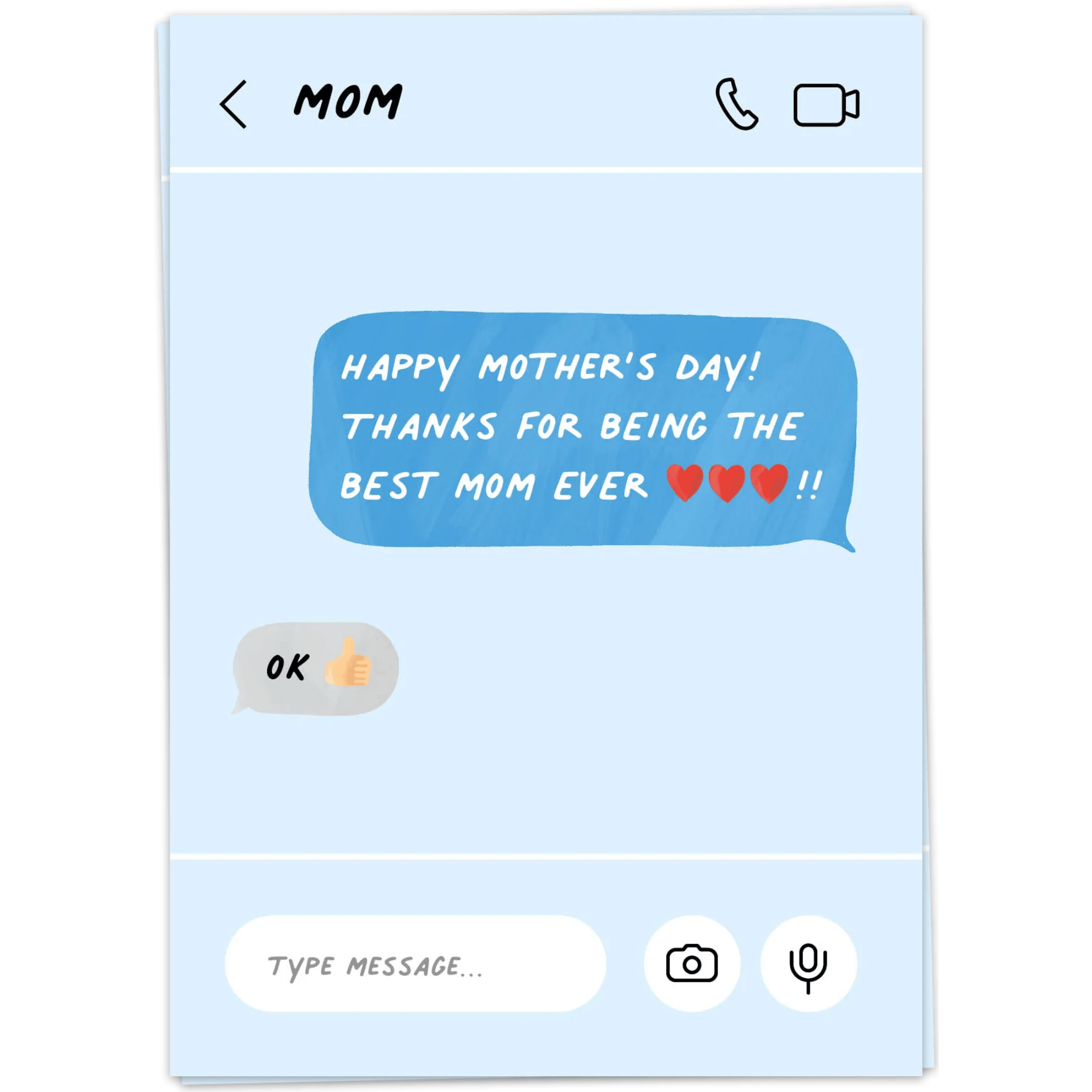 Fancy Postcard - Mother's Day Text