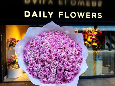 Pink roses Zaina bouquet Daily Flowers Amsterdam