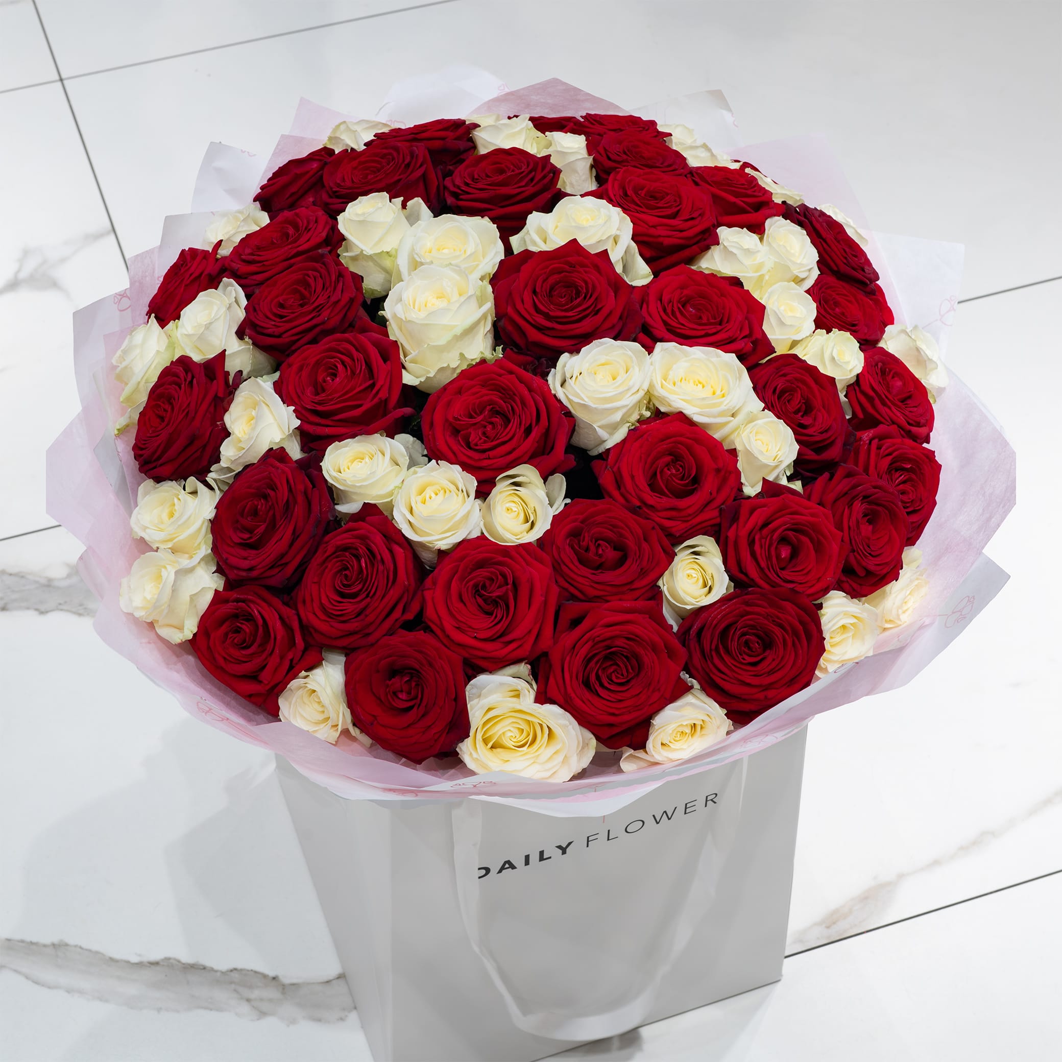 Witte & Rode Rozen - Kies je hoeveelheid