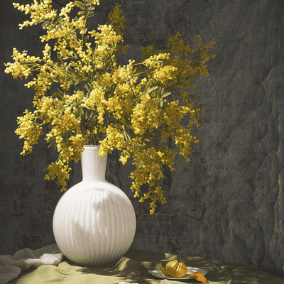 Artificial mimosa stem