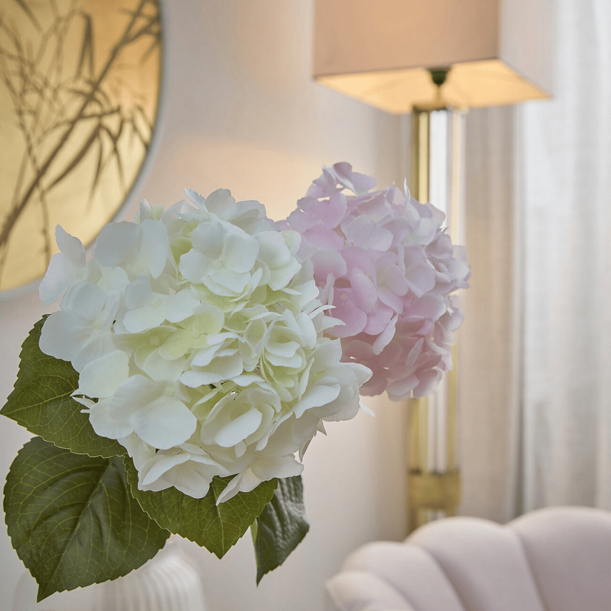 Artificial hydrangea green