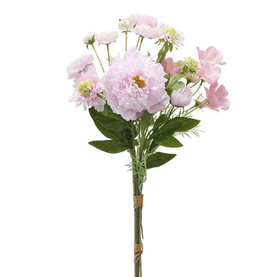 Light pink artificial peony bouquet with ranunculus, cosmos and scabiosa, 60 cm, by Daily Flowers