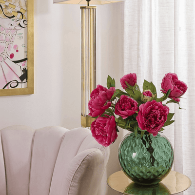 Artificial peony bunch side view