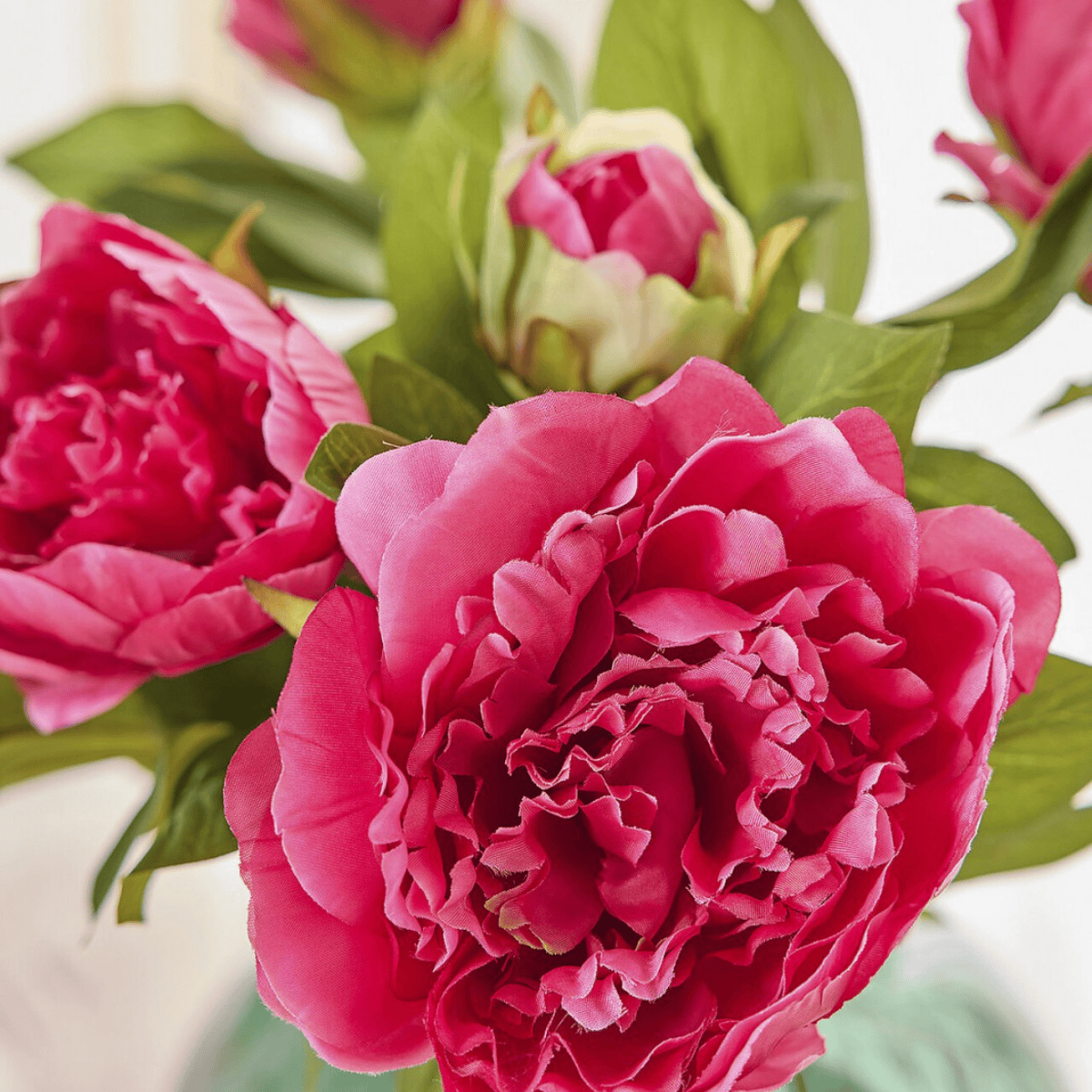Artificial peony bunch detail
