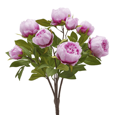 Pink artificial peony bunch