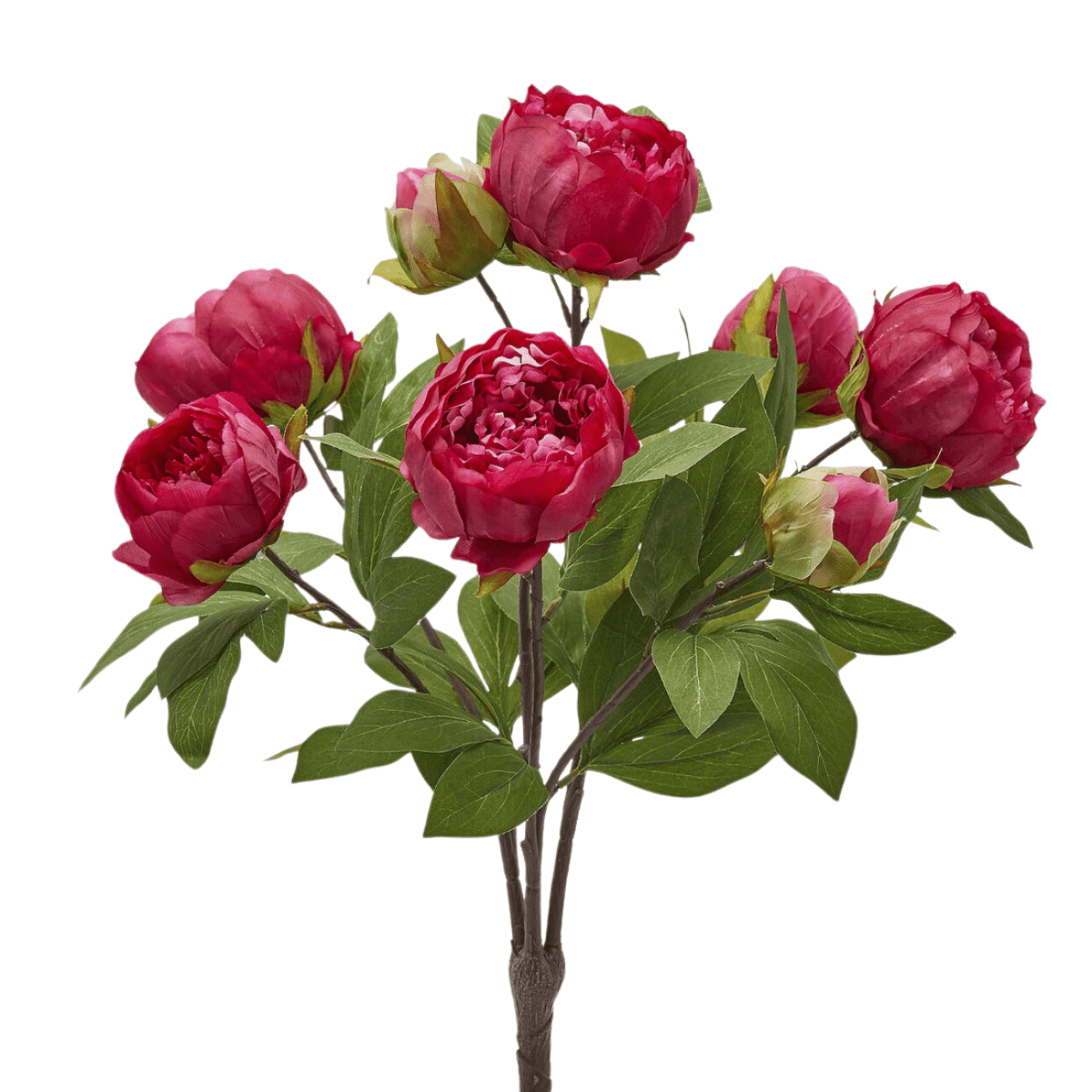 Red artificial peony bunch