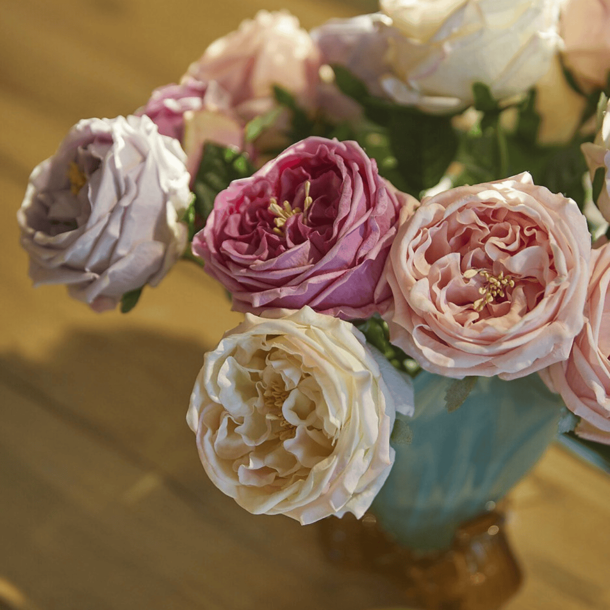 Artificial rose close-up