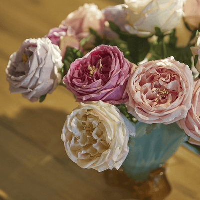 Artificial rose close-up