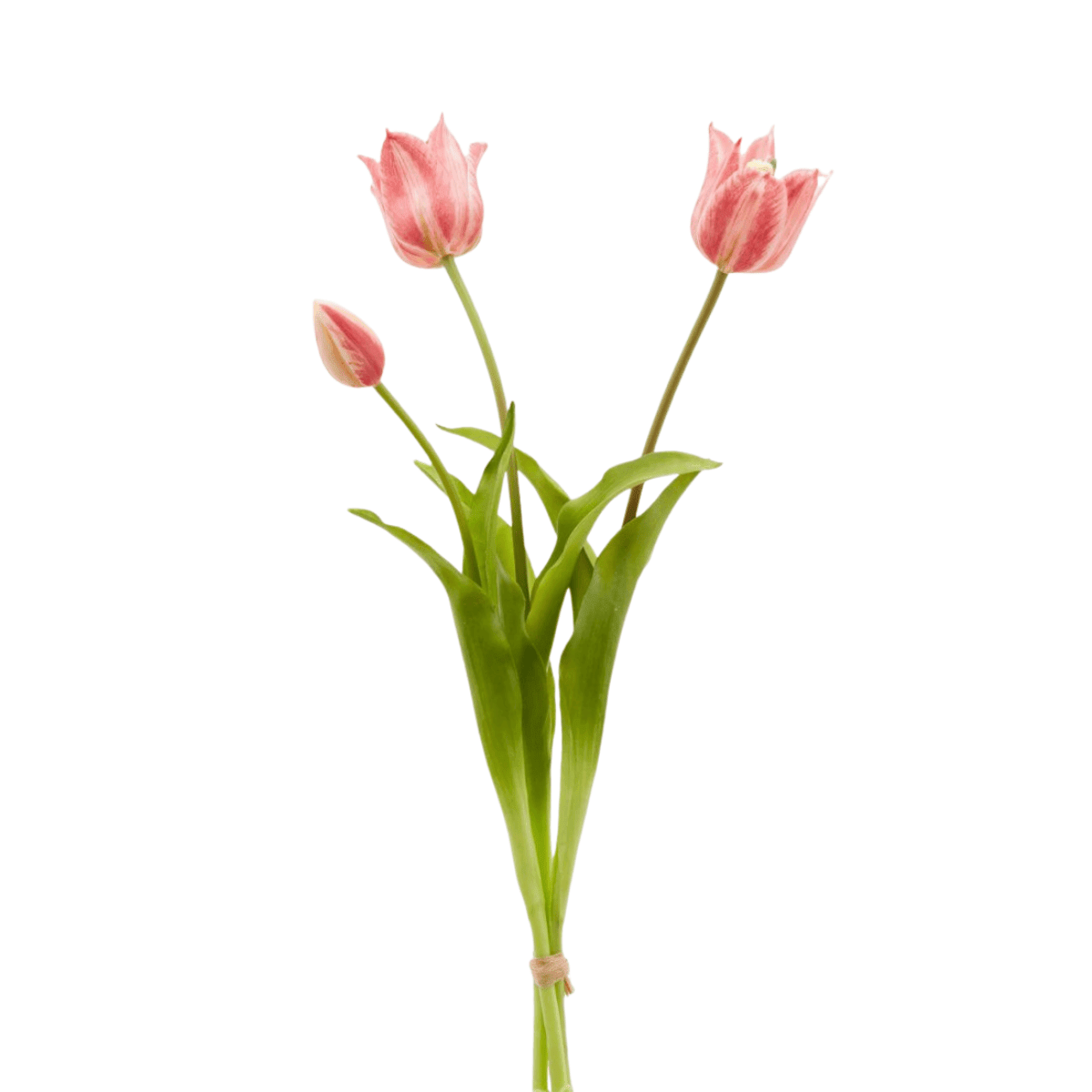 Pink cream artificial tulip stem