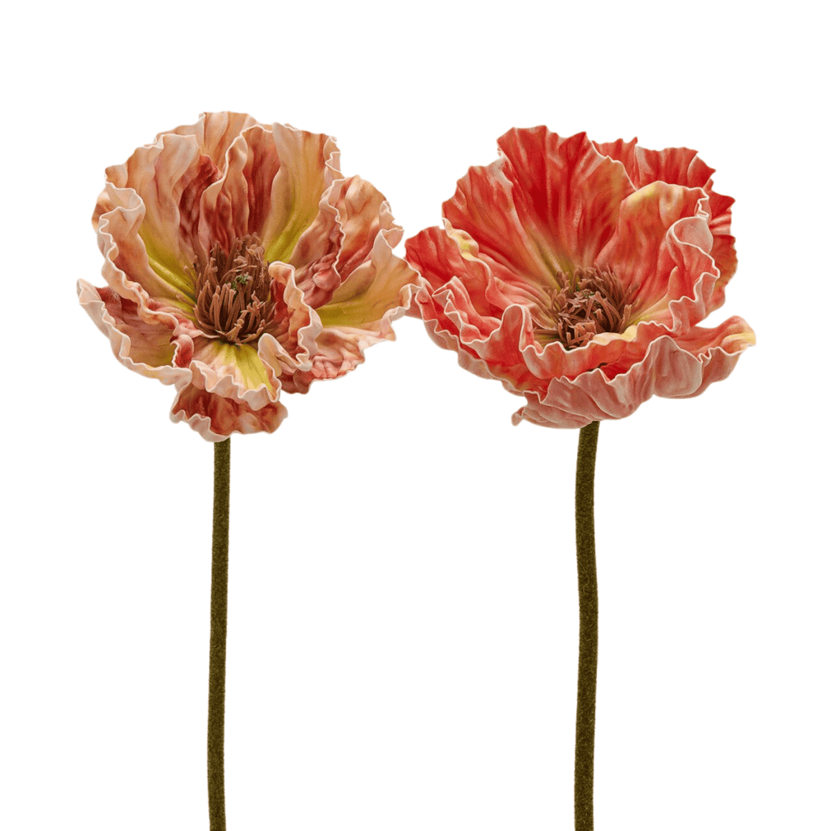 Artificial Vintage Poppy - Coral Mix