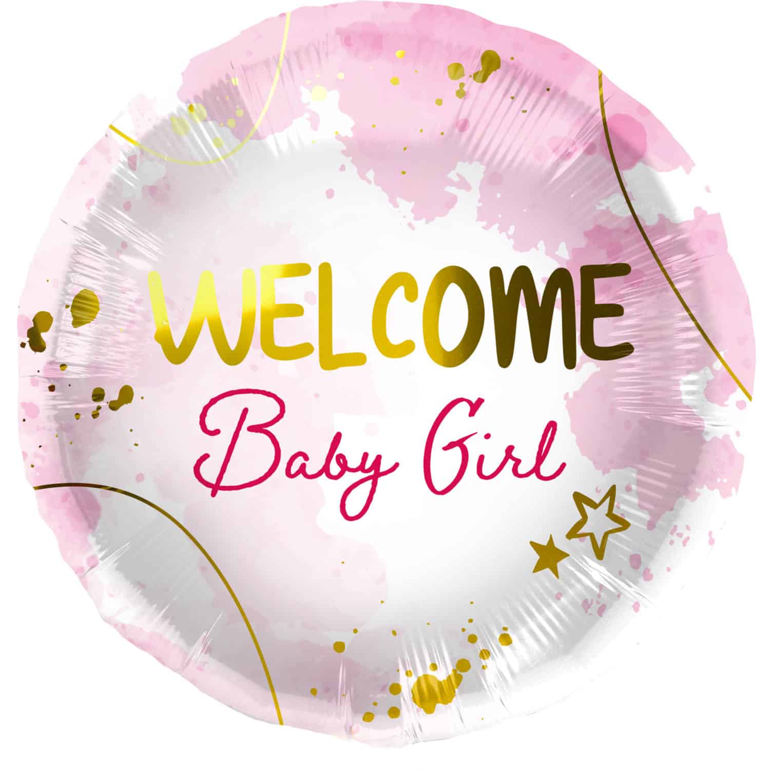 Baby girl helium balloon rose gold Daily Flowers
