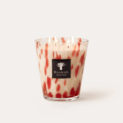 Baobab Scented Candle, Pearls Coral at Daily Flowers