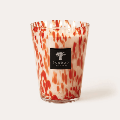 Baobab Scented Candle, Pearls Coral at Daily Flowers