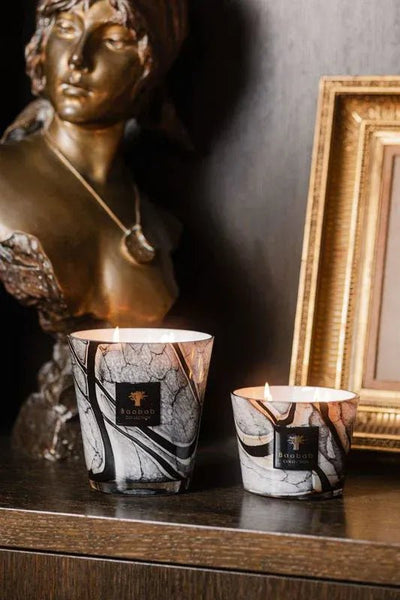 Baobab Stones Marble candle lifestyle setting