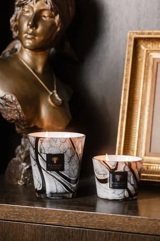 Baobab Stones Marble candle lifestyle setting