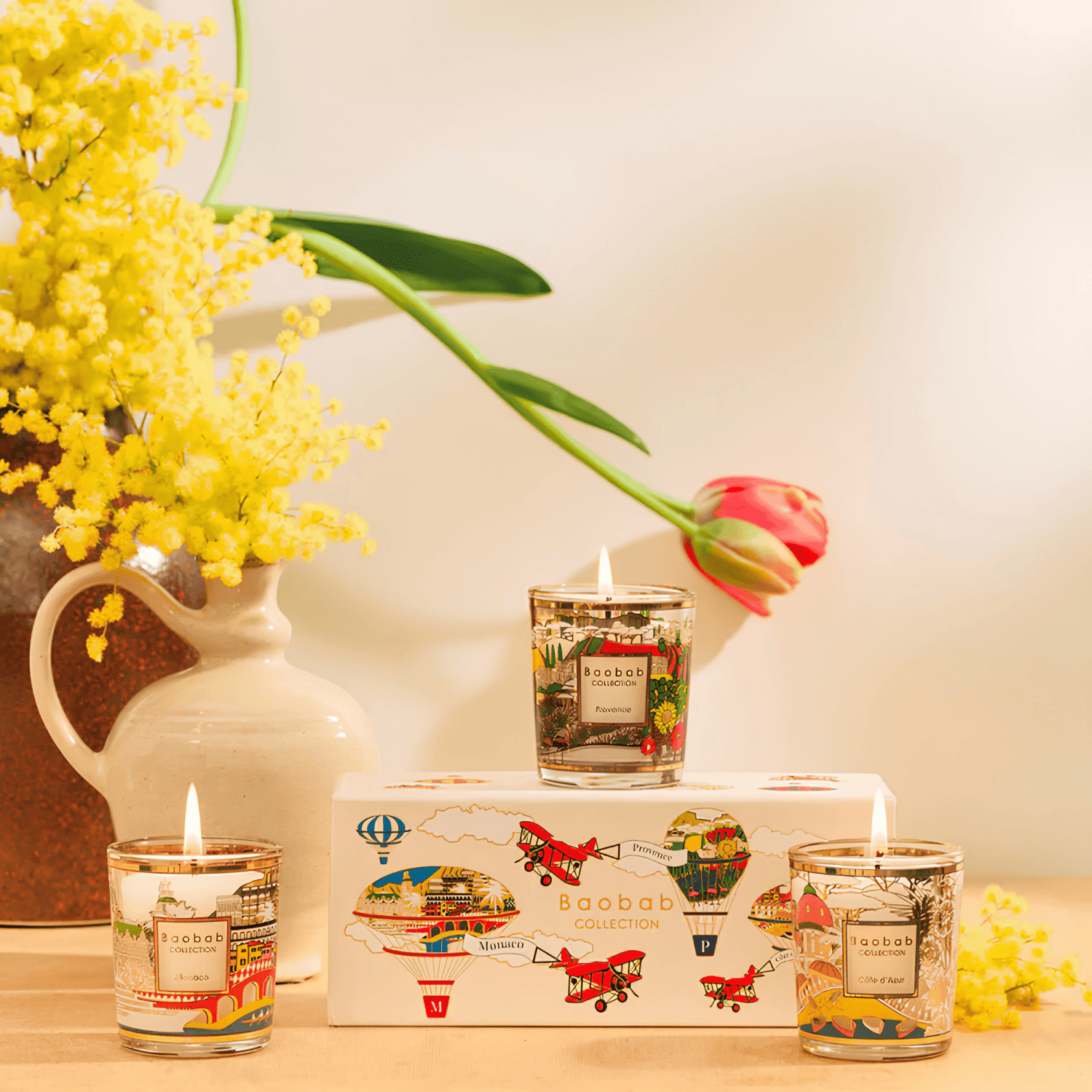 Baobab Trio Travel Candles at Daily Flowers