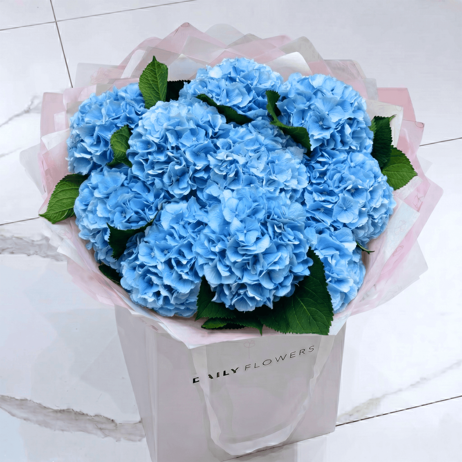 Blue Hydrangea, Verena Blue bouquet by Daily Flowers