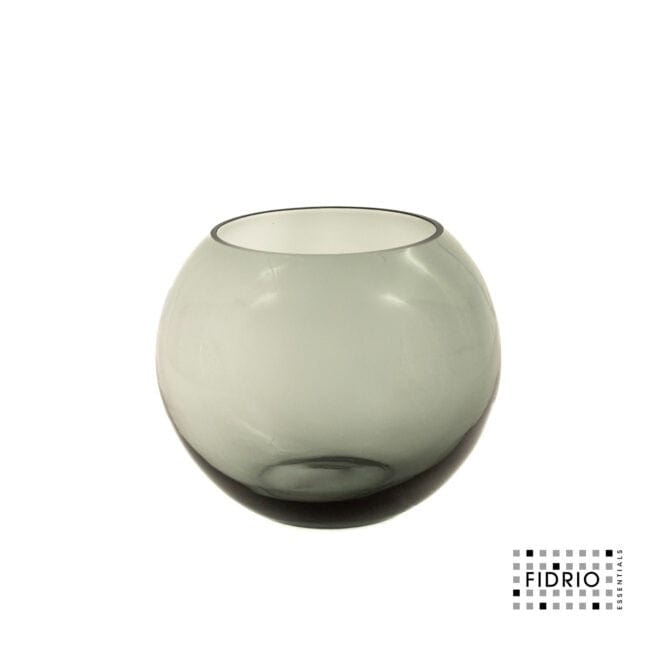 Grey ball flower vase