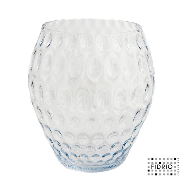 Clear bubble flower vase H34