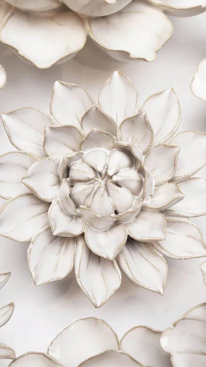 Ivory Monch Aster ceramic flower collection