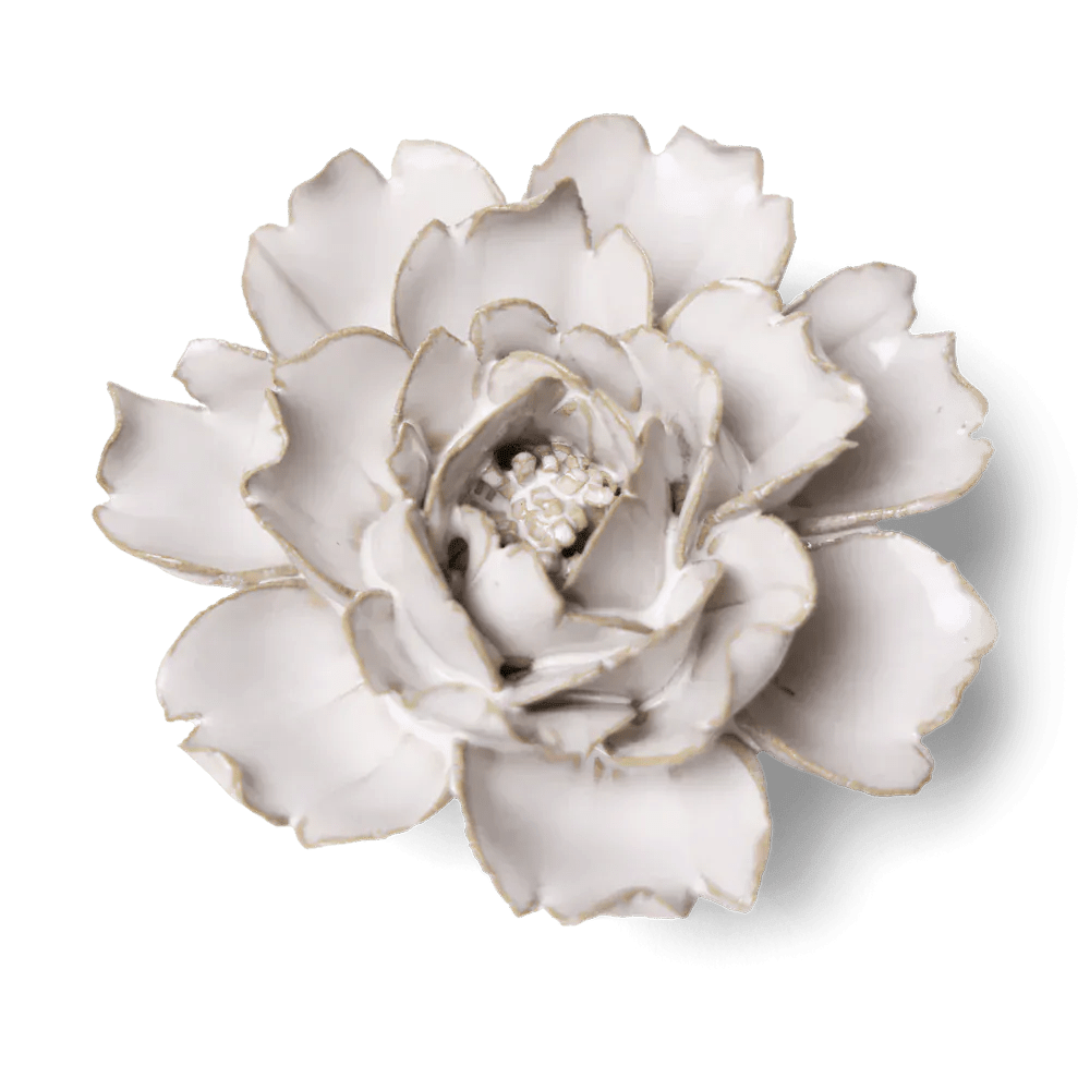Ivory Rose ceramic flower
