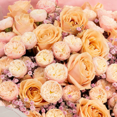 Champagne Whisper bouquet detail Daily Flowers Amsterdam