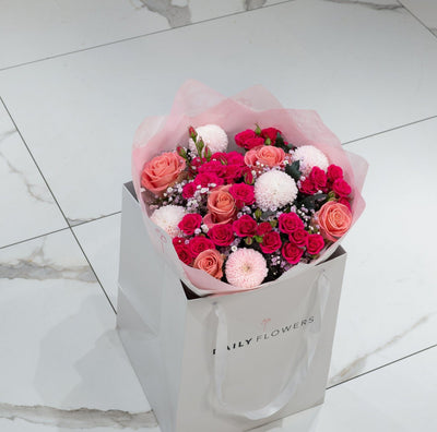 Chic Pink Princess bouquet close-up Daily Flowers