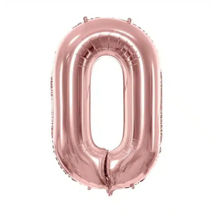 Number 0 helium balloon rose gold Daily Flowers