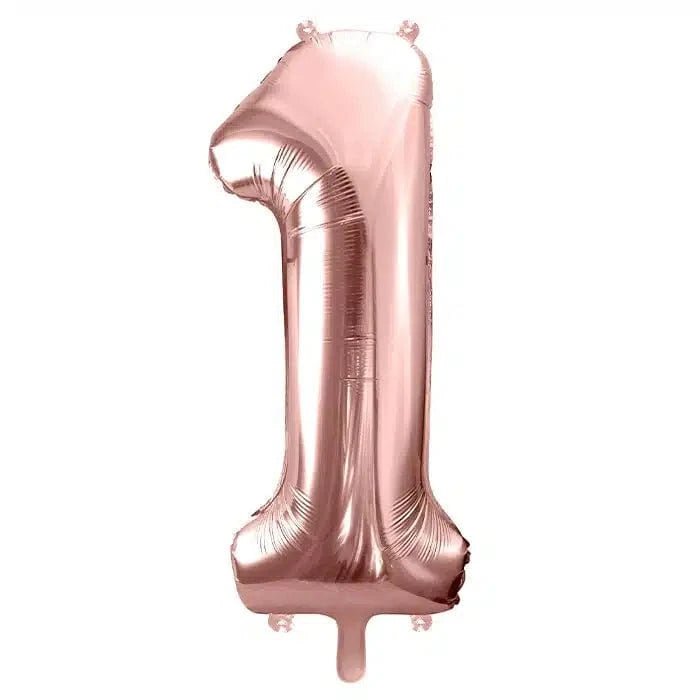 Number 1 helium balloon rose gold Daily Flowers