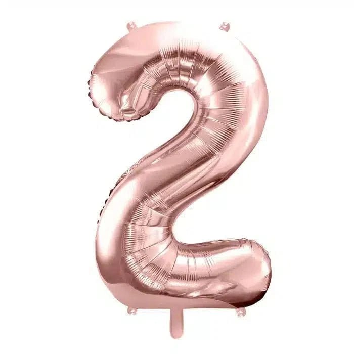 Number 2 helium balloon rose gold Daily Flowers