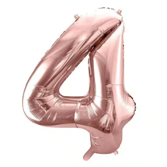 Number 4 helium balloon rose gold Daily Flowers