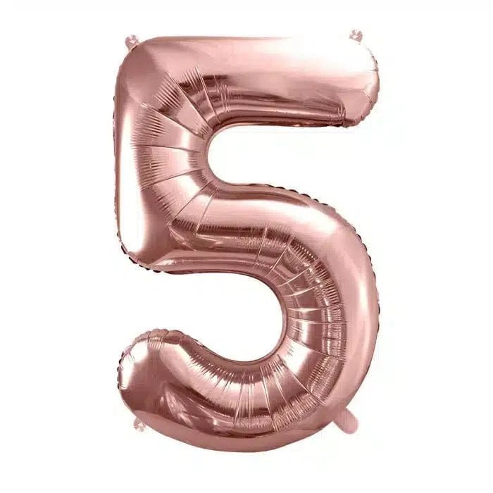 Number 5 helium balloon rose gold Daily Flowers