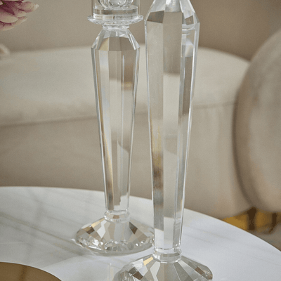 Crystal prisma candle holder angle