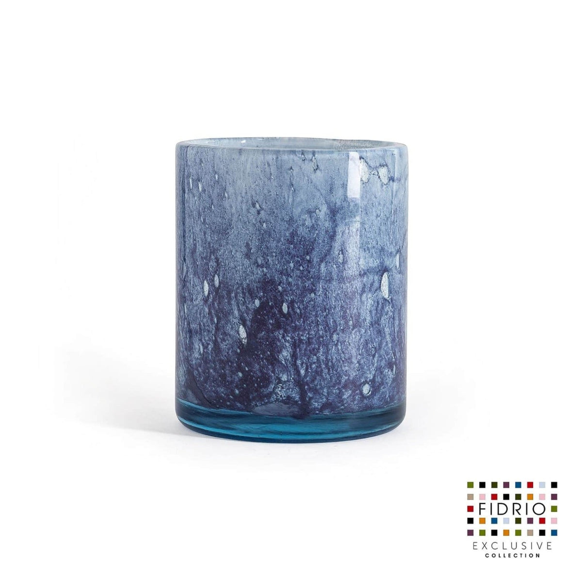 Purple blue cylinder flower vase