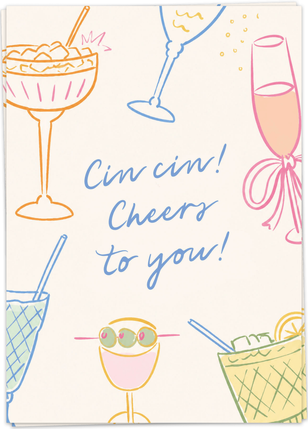 Fancy Postcard Cin Cin Cheers