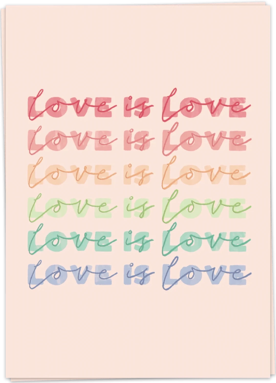 Fancy Postcard Love is Love