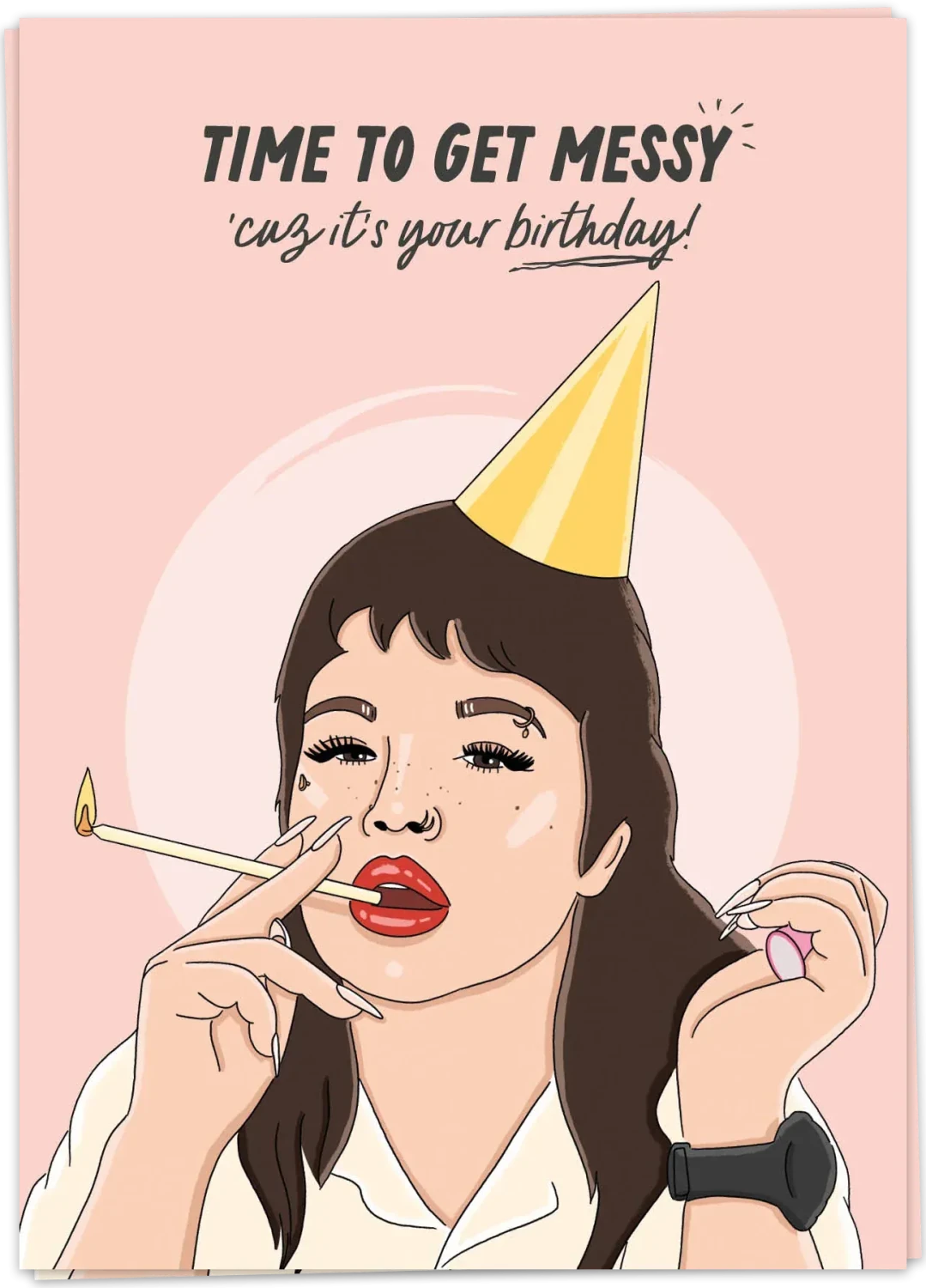Fancy Postcard Messy Birthday