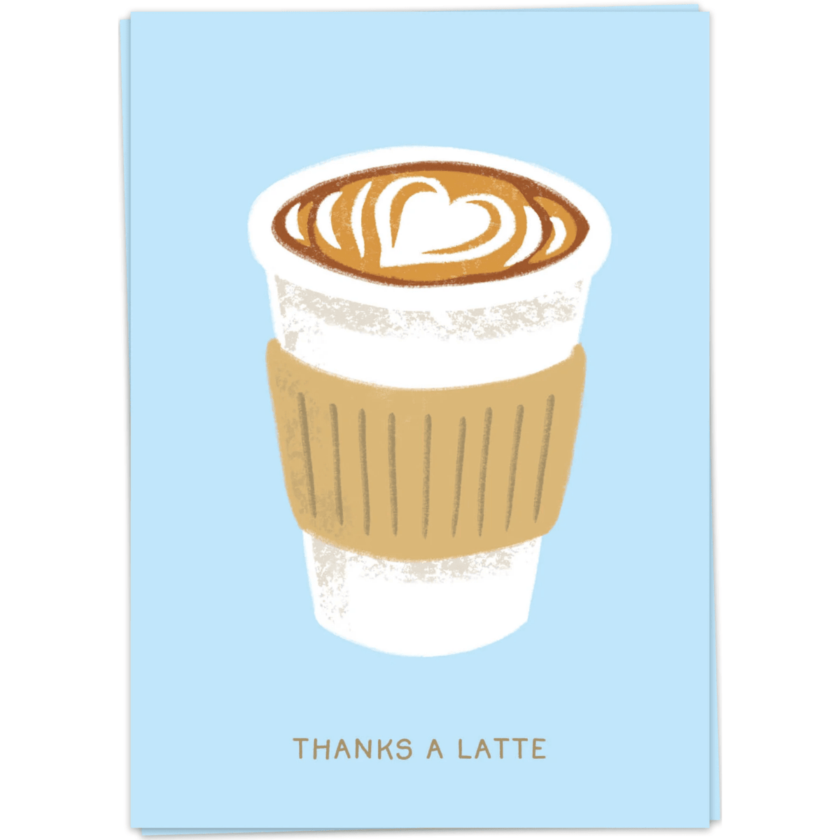 Fancy Postcard Thanks a latte greeting card