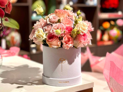 Flowers in a box Perfect Pastel luxury arrangement